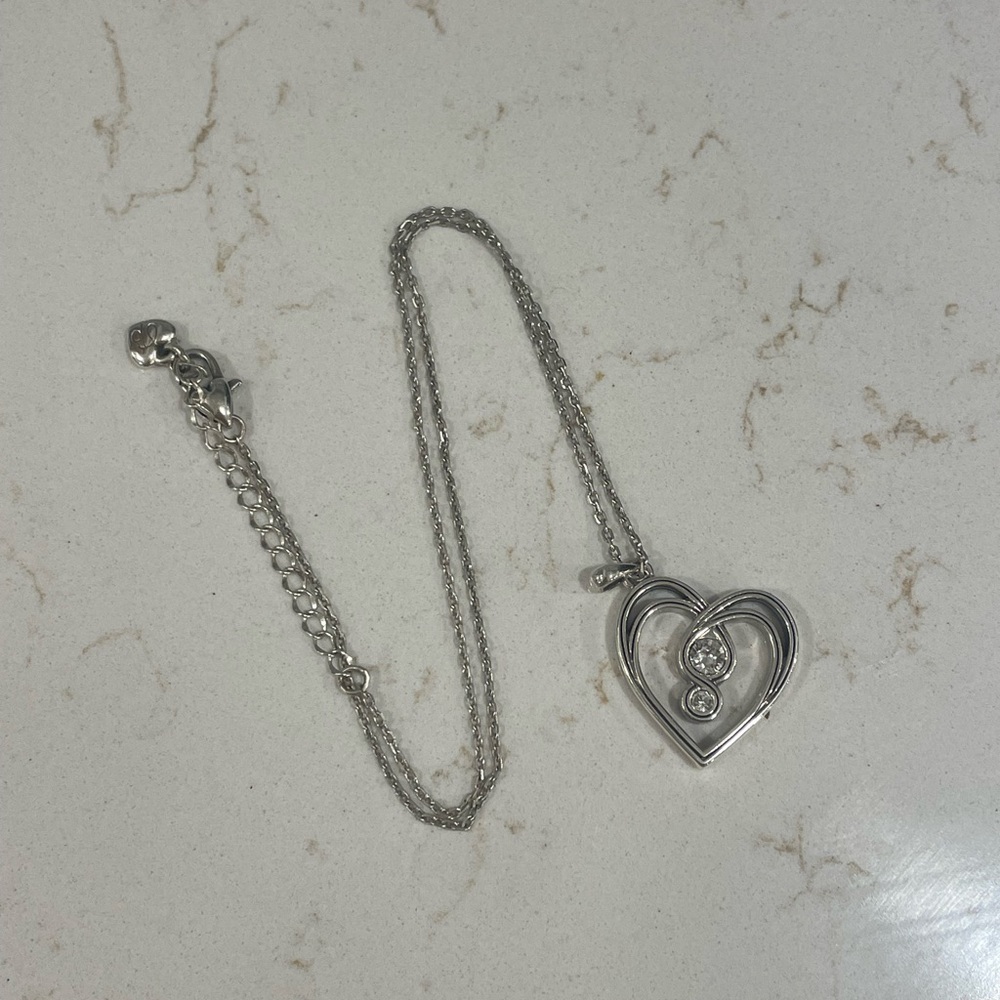 Brighton Women's Infinity Sparkle Petite Heart Necklace